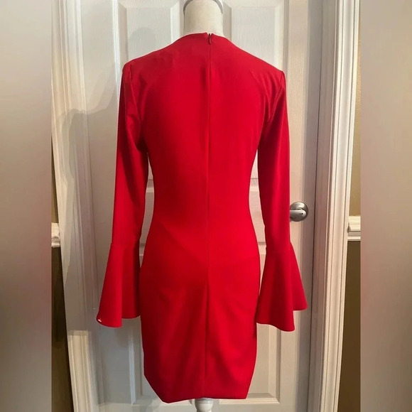 Hutch Milla Anthropologie Red Bell Sleeve Mini Dress Sz Small.‎ NWT - Picture 8 of 11
